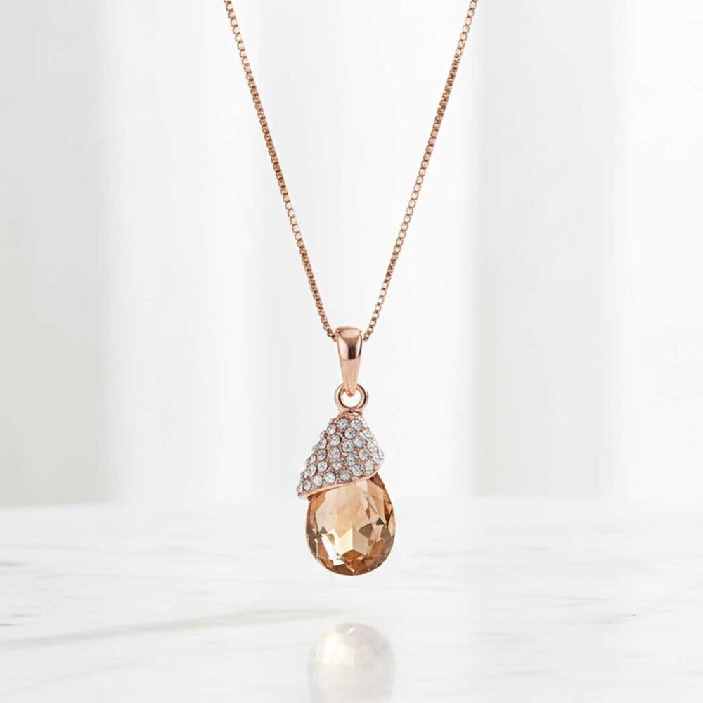 Ladies Crystal Necklace - Elegant Jewelry